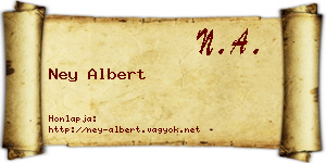 Ney Albert névjegykártya
